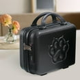 thumbnail image 3 of Small Suitcase Case with Handle Cartoon Upright Luggage Set 14 inch Luggage Case for Laptops Toiletries Documents Travel Shoes Black, 3 of 8