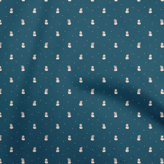 oneOone Georgette Viscose Teal Blue Fabric Kids Animal Sewing Fabric By The Yard Printed Diy Clothing Sewing Supplies 42 Inch Wide