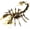 Black and Gold, variant on OWIKOL Premium 3D Metal Puzzle Kit: Intricate Scorpion Model for Adults - DIY Challenging Build Set (Birthday/Christmas Gift) Color: Silver