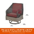 thumbnail image 2 of Modern Leisure Renaissance Patio Swivel Lounge Chair Cover, 2-Pack, 37.5"L X 39.25"W X 38.5"H, Gray, 2 of 15