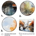 thumbnail image 3 of Designart "Orange Canal expressionistic Canal Loose" Canals Floater Framed Canvas Print, 3 of 7