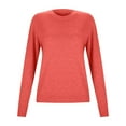 thumbnail image 6 of Ediodpoh Women's Casual Crew Neck Solid Color Pullover Sweater Knit Tops for Women Orange M, 6 of 7