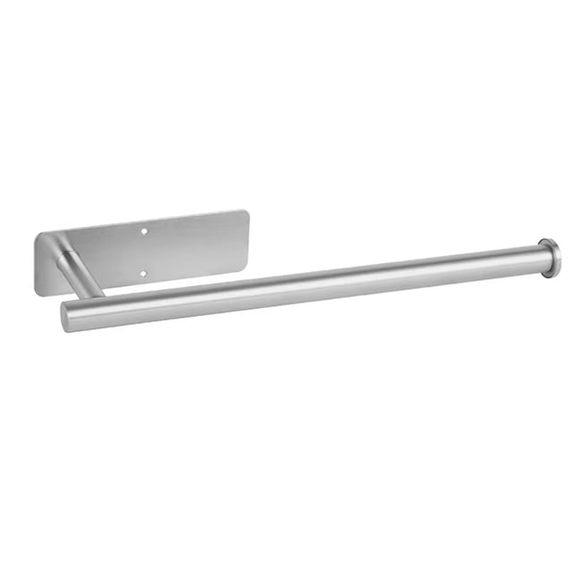 Stainless Steel Roll Paper Holder Self-adhesive Wall Mount Bathroom Toilet Paper Holder Kitchen Paper Towel Dispenser Storage Rack