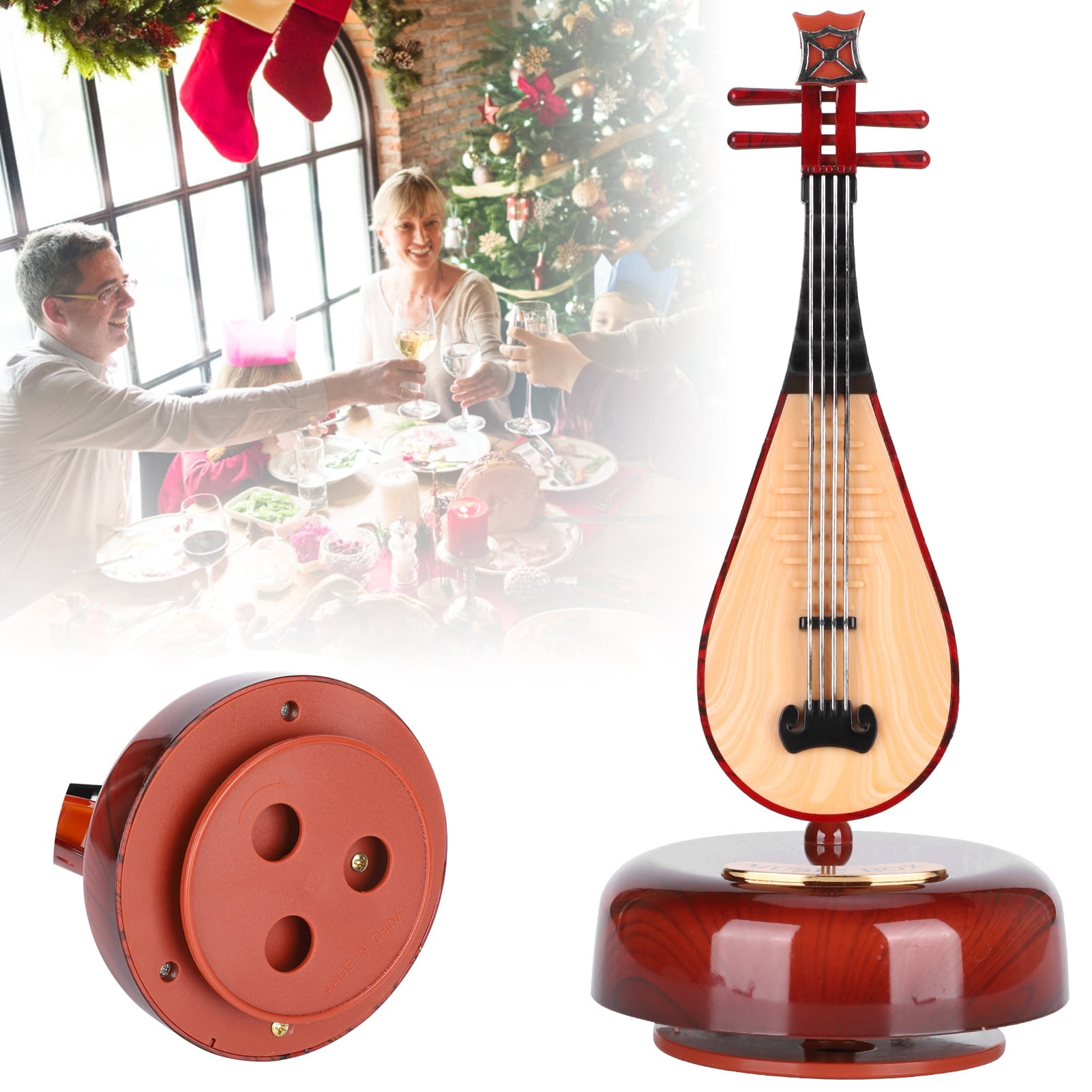 EOTVIA Music Box Gift,MIni Lute Music Box Small Musical Instrument Rotating Music  Case Home Decoration Ornaments,MIni Lute Music Box - Walmart.com
