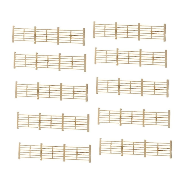 Bunblic 10x Mini Fences Model 1:50 for DIY Diorama Scene Garden Architectural Models Style D