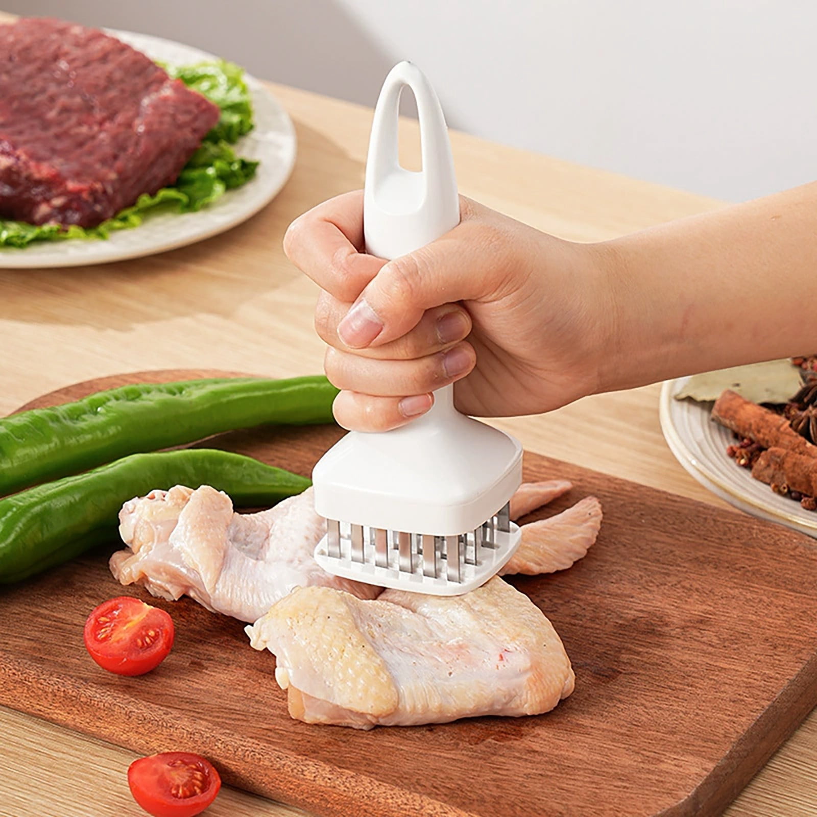 Stainless Steel Ham Maker, Large Capacity Round Meat Press for Homemade Lunch Meat, Includes Tender Meat Skewer Thermometer, Perfectly Shaped Deli Loaf Cooker