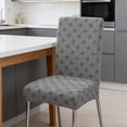 thumbnail image 3 of 2 Pack - Chair Cover Set of 2 - Thickened Jacquard Fabric, Elastic & Retractable Design, Dirtproof Protection, Polyester Material, Gray, JKODE, 3 of 8