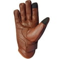 thumbnail image 5 of Men's Premium Leather Street Motorcycle Protective Cruiser Biker Gel Gloves Tan M, 5 of 6