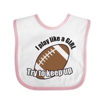 Inktastic Football - Like a girl Girls Baby Bib