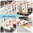 thumbnail image 2 of Yayeee 6 Pack Kitchen Dish Cloths Set for Washing Soft Drying Absorbent Microfiber Towels, Green Christmas House, 2 of 9