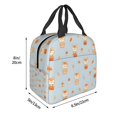 thumbnail image 5 of Orange Cat Fall Leaf Lunch Bag Thick Aluminum Foil Tote Cooler for Women Work Picnic Gift, 5 of 7