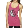 thumbnail image 1 of Wild Bobby Crescent Moon Astrology Puff Print Fashion Tri-Blend Racerback Tank Top, Vintage Pink, X-Large, 1 of 6