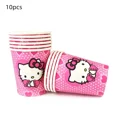 thumbnail image 3 of Decoraciones para baby shower de Hello Kitty Cat en color rosa Globos para el quinto cumpleaños de niñas Platos de papel Vajilla desechable Suministros para fiestas, 3 of 5