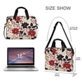 thumbnail image 3 of 16" Laptop Briefcase for Work Travel Laptop Shoulder Bag Carrying Handbag Laptop Case Red and Blacks Holly Leaves, 3 of 8
