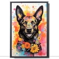 thumbnail image 2 of Thuan Belgian Laekenois Dog Flower Art Print Canvas, Wall art Painting Decor, Puppy Pop Art Home Decor Artwork For Bedroom Living Room Bathroom Decor, Puppies Colorful Photo, 2 of 6