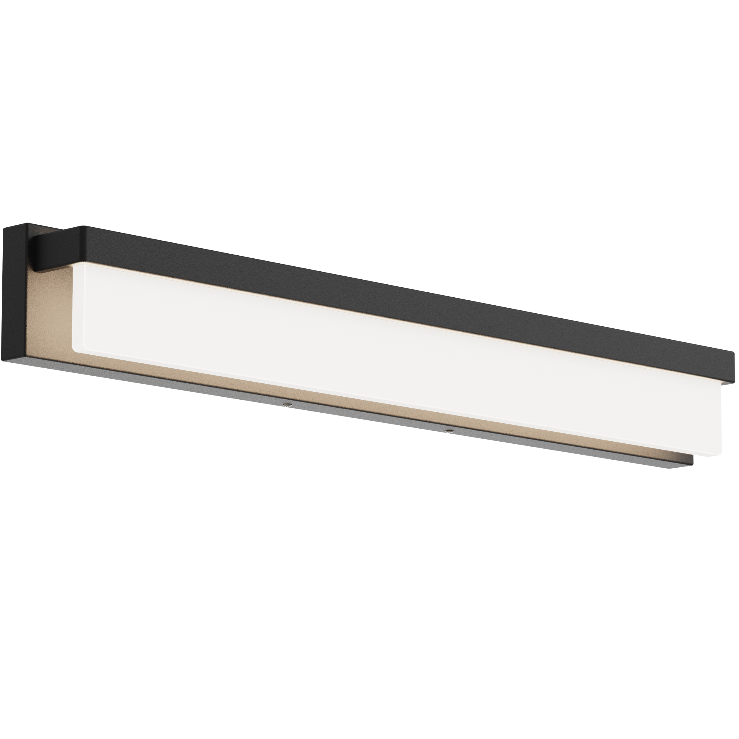 LIGHTINN LED Bathroom Vanity Light Fixture Over Mirror 32.3 inch Modern Rectangle Black Matte