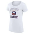 thumbnail image 2 of Women's G-III 4Her by Carl Banks White New York Islanders Super-Slim Fit Lightweight Team Logo Graphic T-Shirt, 2 of 3