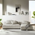 thumbnail image 1 of Solace2-Piece Modular Corduroy Upholstered Sectional Sofa With Chaise in Almond, 1 of 12