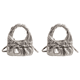 thumbnail image 1 of Bolso Mano para Mujer Con Correa Ajustable Lazo Cuero PU (Plata), 1 of 9