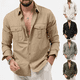 thumbnail image 1 of Camisa informal de manga larga para hombre nueva de 2023, camisa de estilo europeo y americano con estación independiente y doble bolsillo, venta rápida, 1 of 4