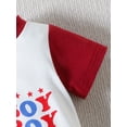 thumbnail image 6 of Baby Girl Boy 4th of July Outfit USA Oversized Short Sleeve Onesie Baby Bubbler Romper Independence Day Outfit, 6 of 9