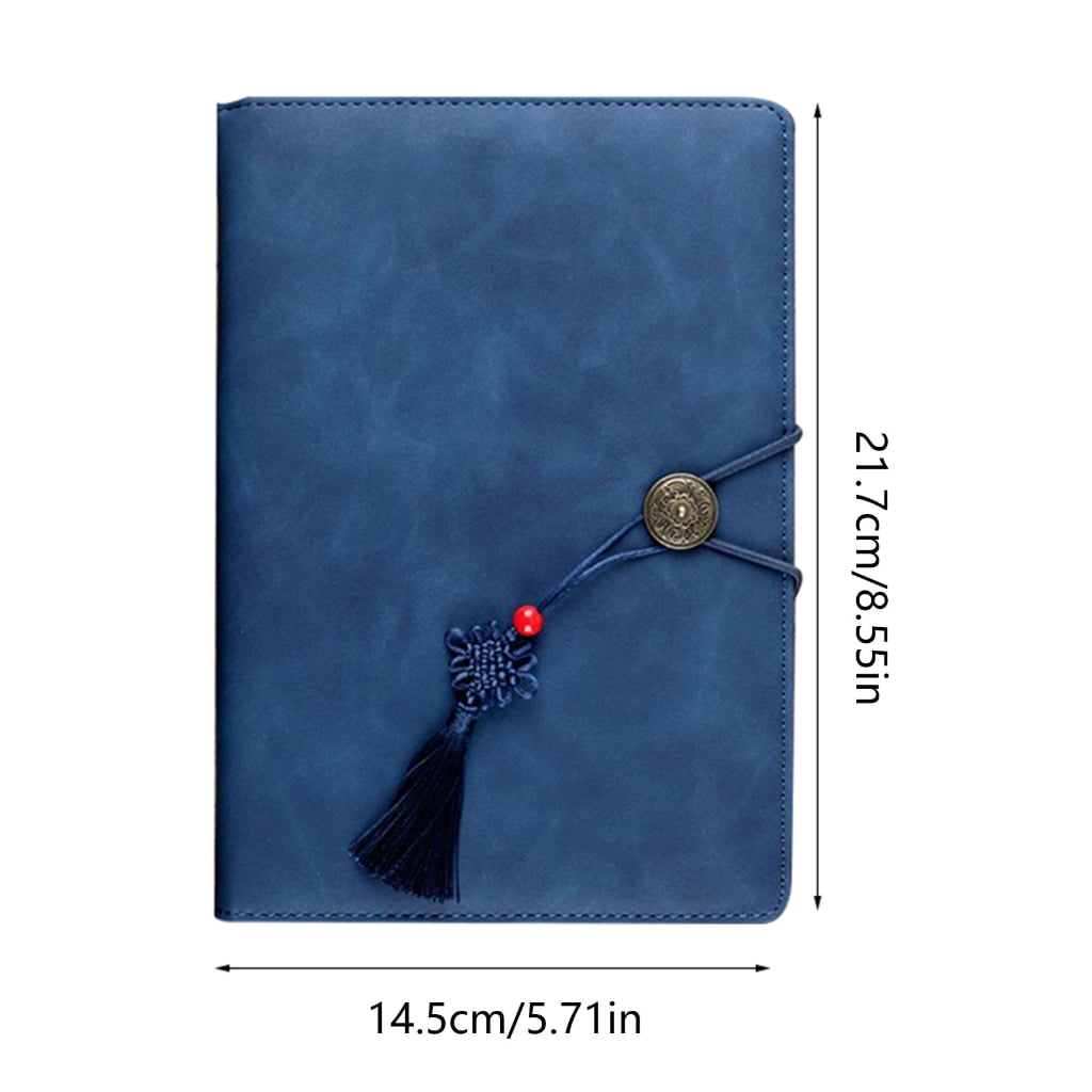 1 Pc Vintage Leather Bound Blank Pages Notebook Note Journal Diary Classic Retro