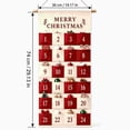 thumbnail image 6 of PLPPYFS Christmas Advent Calendar with 24 Pockets, Reusable Countdown Calendar Storage Bag, Fabric Calendar Wall Hanging Bag for Xmas Home Holiday Wall Decoration, 6 of 7