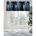 thumbnail image 5 of Blue Jellyfish Valances for Windows Ocean Dreamy Coastal Nautical Valance Rod Pocket Light Filtering Short Window Treatments Curtains for Kitchen Bathroom Living Room Bedroom, 1 Panel, 42 x 12 Inch, 5 of 7