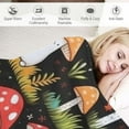 thumbnail image 3 of HENGT Mushroom Blanket Cute Leaf Plant Throw Blankets Decor Warm Cozy Bedding Sofa Couch Bed Stuff Living Room for Toddler Kids Boys Girls Women Gifts, 3 of 6