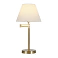 thumbnail image 2 of Evelyn&Zoe Moby 25" Modern Metal Table Lamp with White Empire Fabric Shade, 2 of 9