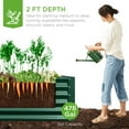 thumbnail image 4 of Best Choice Products 8x4x2ft Outdoor Metal Raised Garden Bed for Vegetables Flowers Herbs - Dark Green, 4 of 9