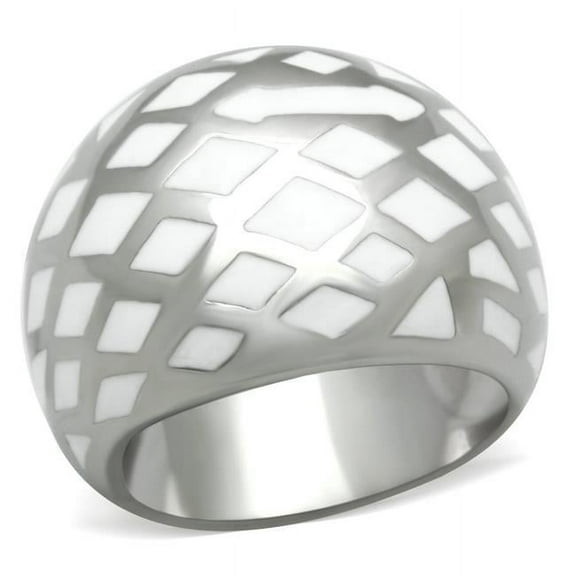 Alamode TK216-8 Women High Polished Stainless Steel Ring with No Stone in No Stone - Size 8