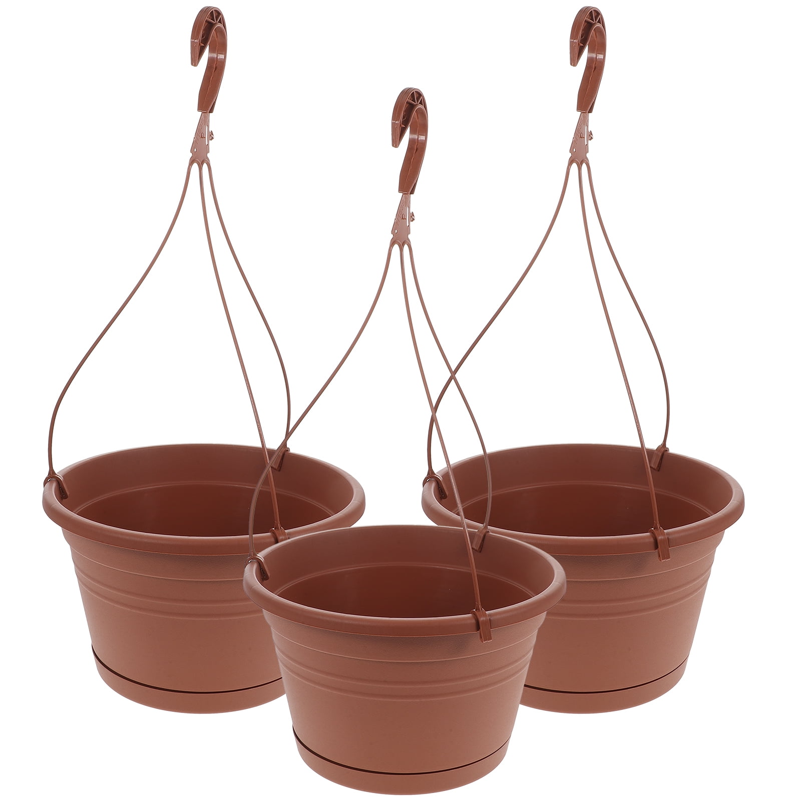 NUOLUX 3Pcs Hanging Planters Plastic Hanging Plant Pot Basket Hanging