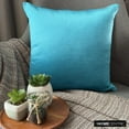 thumbnail image 3 of The HomeCentric Decorative Teal 14"x14" (35x35 cm) Pillow Covers, Velvet Double Side, Linen & Top Zipper Throw Pillows For Sofa, Solid Pattern Modern Style - Velvet Teal Jules, 3 of 10