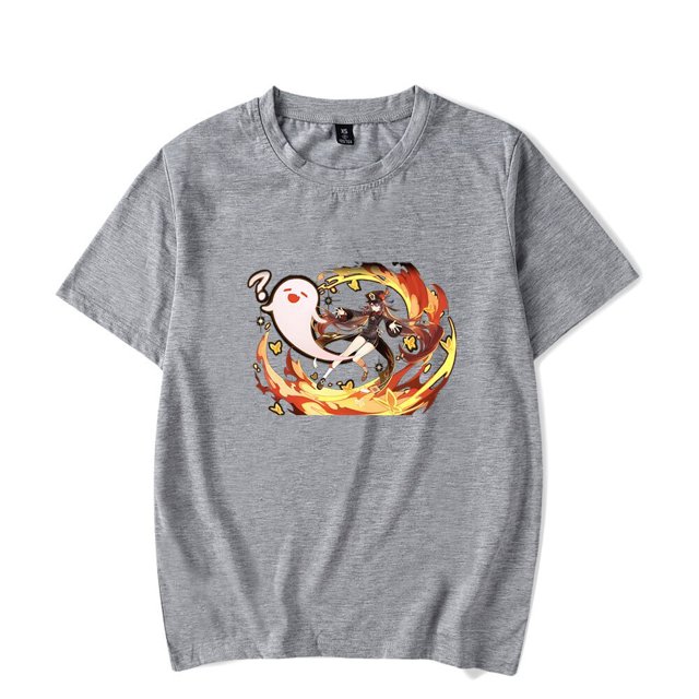 Juego de aventura de mundo abierto Genshin Impact Hu Tao Kawaii dibujos animados hombres mujeres camiseta ropa de calle estética sudadera topsXL Gao Jinjia LED