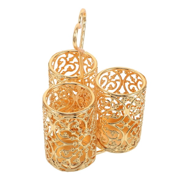 WEUVEB Chopstick Drain Holder Chopstick Holder Golden Iron 1Set