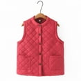thumbnail image 2 of Jalioing Women's Quilted Vest Lightweight Winter Sleeveless Thermal Coat Padded Button Down Warm Vest with Pocket, 2 of 7