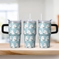 thumbnail image 2 of 20OZ Insulated Unicorn Travel Mug with Handle and Straw Double Wall Stainless Steel Tumbler Cup for Cold Hot Drinks Perfect Presents for Women Mom Friends on Birthday Christmas Thanksgiving, 2 of 6