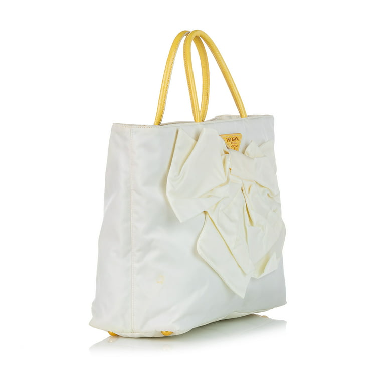 Pre Loved Prada Shoulder Bag Nylon Yellow