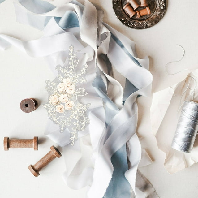 TABLETREANDS Aplicaciones De Encaje Para Vestido De Boda Con Y Material Poliéster Duradero