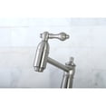thumbnail image 4 of Kingston Brass KS3108AL Restoration Wall Mount Pot Filler Kitchen Faucet, Brushed Nickel, 4 of 5
