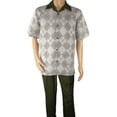 thumbnail image 2 of Men MONTIQUE 2pc Walking Leisure Suit Matching Set Short Sleeves 2216 green, 2 of 8