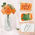 thumbnail image 3 of 25pcs Rosas Artificiales Decoración Fiesta De Boda Flor 8 Cm Xtellar naranja, 3 of 3