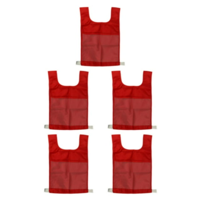 Decodeary Gilet de Sport Coloré pour Compétition en Plein Air Cartes Alphanumériques Jouets Excitants Rouge 5ensemble