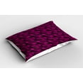 thumbnail image 2 of Ambesonne Pink Zebra Pillow Sham 2 Pack, Wild Animal Stripes, 36"x20", Magenta Onyx, 2 of 3