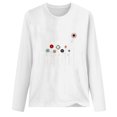 thumbnail image 4 of CEHVOM T-shirt Décontracté Imprimé pour Femmes Col Rond Manches Longues Blouse en Solde, 4 of 5
