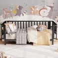 thumbnail image 3 of Mirightone Twin Bed Frames with Rails, Metal Montessori Bed with Slats Support, Low to Ground with Removable Bed Rails for Bedroom, Black, 3 of 8