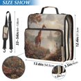 thumbnail image 3 of Water-Resistant 3-Ring Binder Organizer with Multiple Pockets Zipper Binder Bag for Office Oil Painting Of Giraffe, 3 of 8