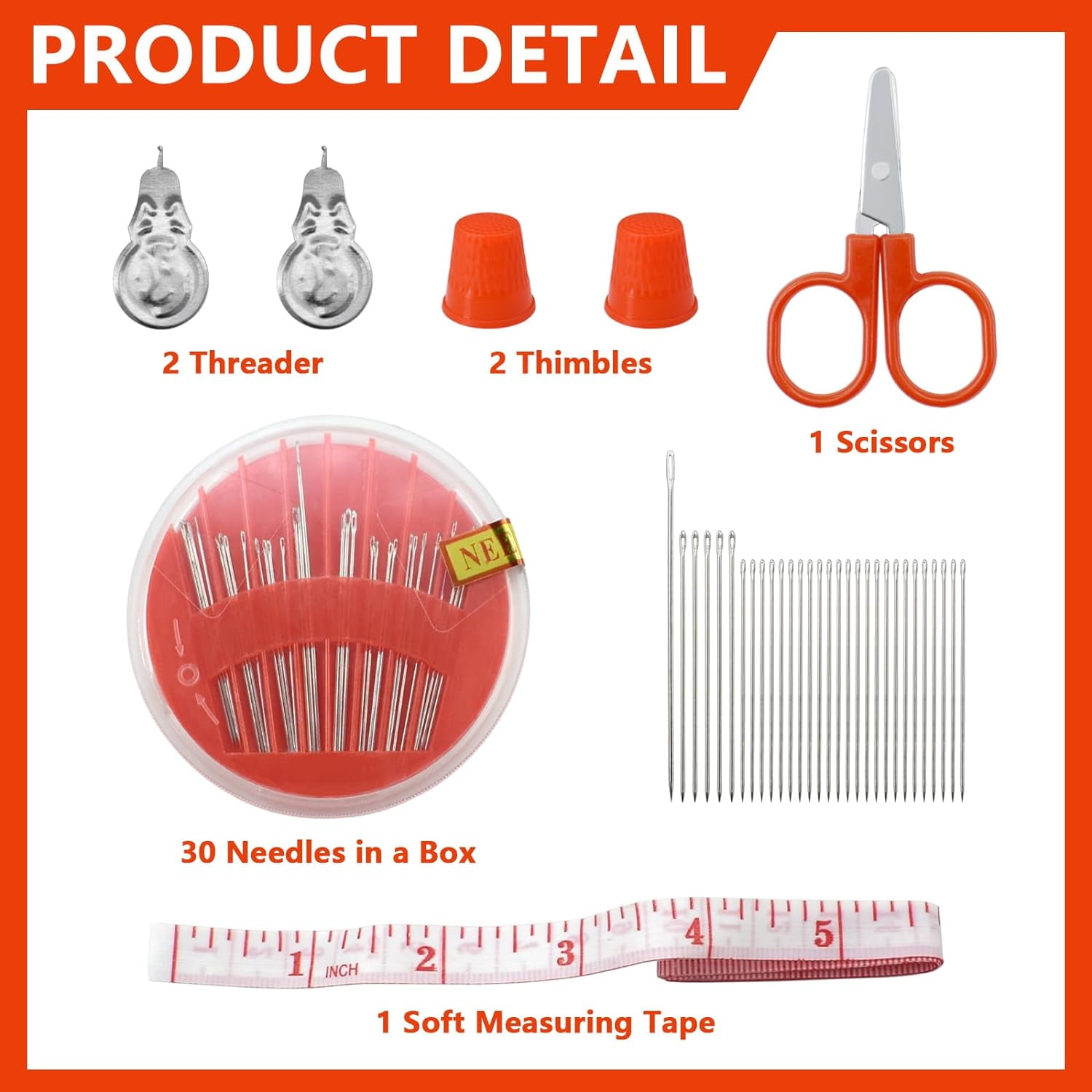 Sewing Kit with 100 Basic Sewing Accessories, 64 Spools of Thread Mini Sewing kit for Beginners,Traveller, Emergency, Whole Family to Mend and Repair