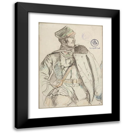 Leopold Gottlieb 11x14 Black Modern Framed Museum Art Print Titled - Polish Legions Chorezy (Alfred Wallner) (1915-1916)